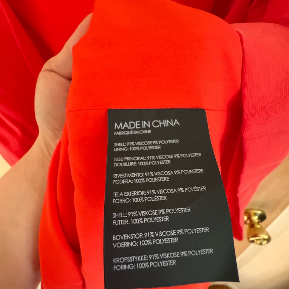 Club Monaco Red Ruffled Wrap Mini Dress - Picture 3 of 5